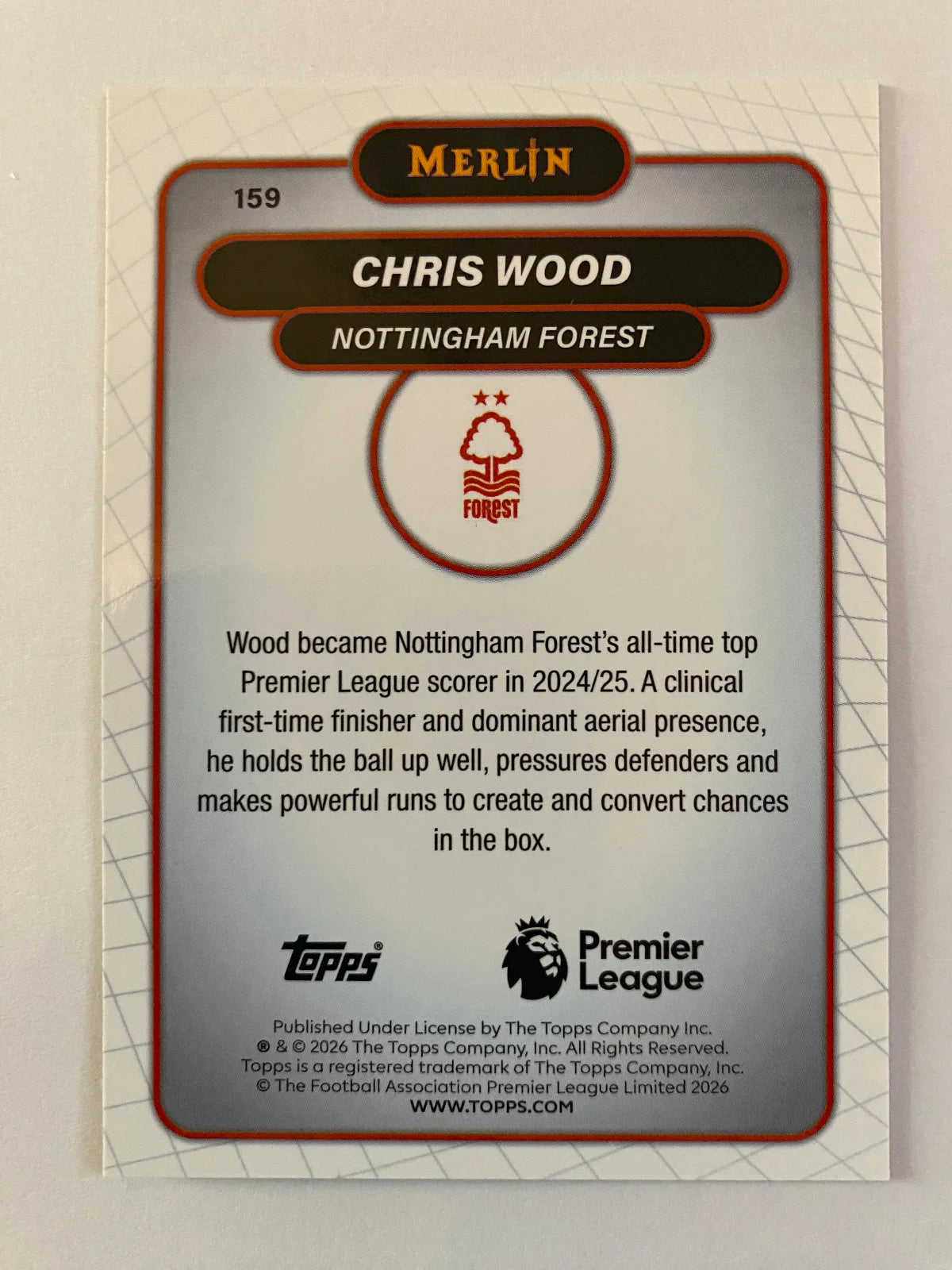 2026 Merlin Premier League - #159 Chris Wood