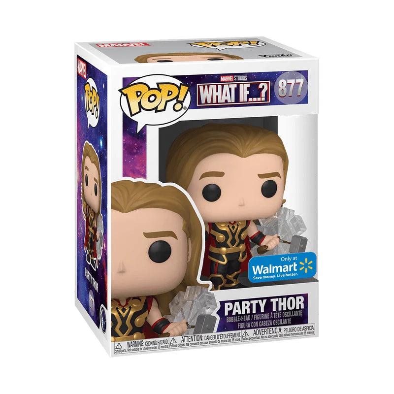 Funko Pop! Marvel Studios : What If...? : Party Thor #877 Walmart Exclusive