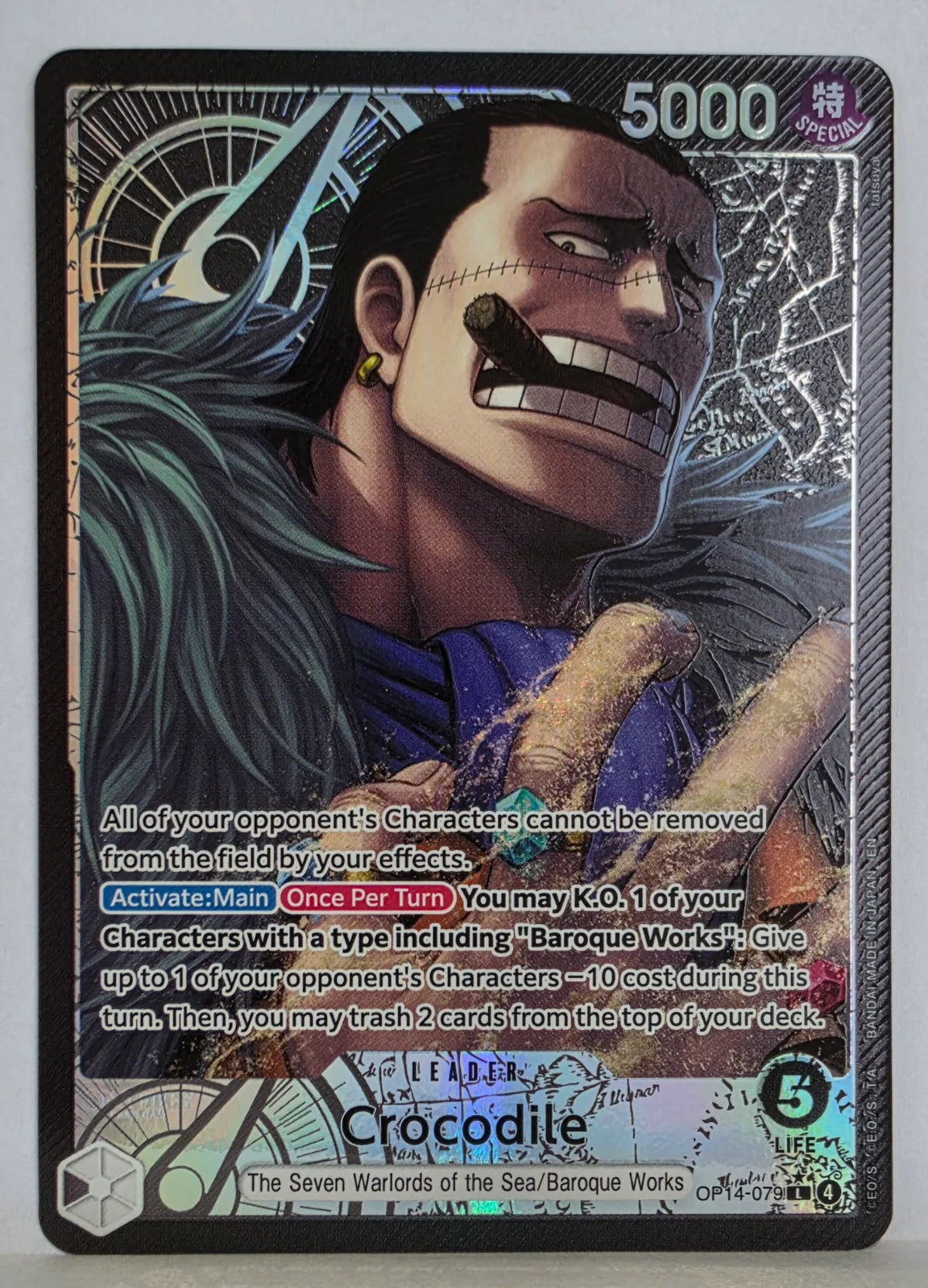 Crocodile - OP14-079 (Alternate Art) (The Azure Sea's Seven)
