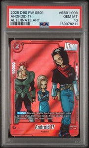 Android 17 - SB01-003 (Alternate Art) (Manga Booster 01) — PSA 10