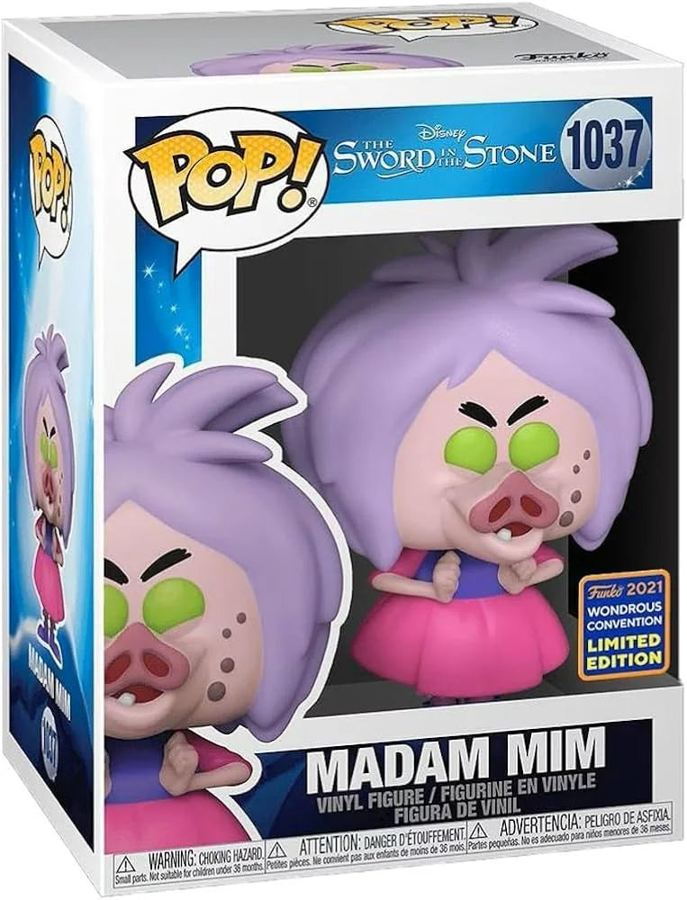 Funko Pop! Disney The Sword in the Stone Madam Mim #1037 collectible vinyl figure with the 2021 Wondrous Convention Limited Edition