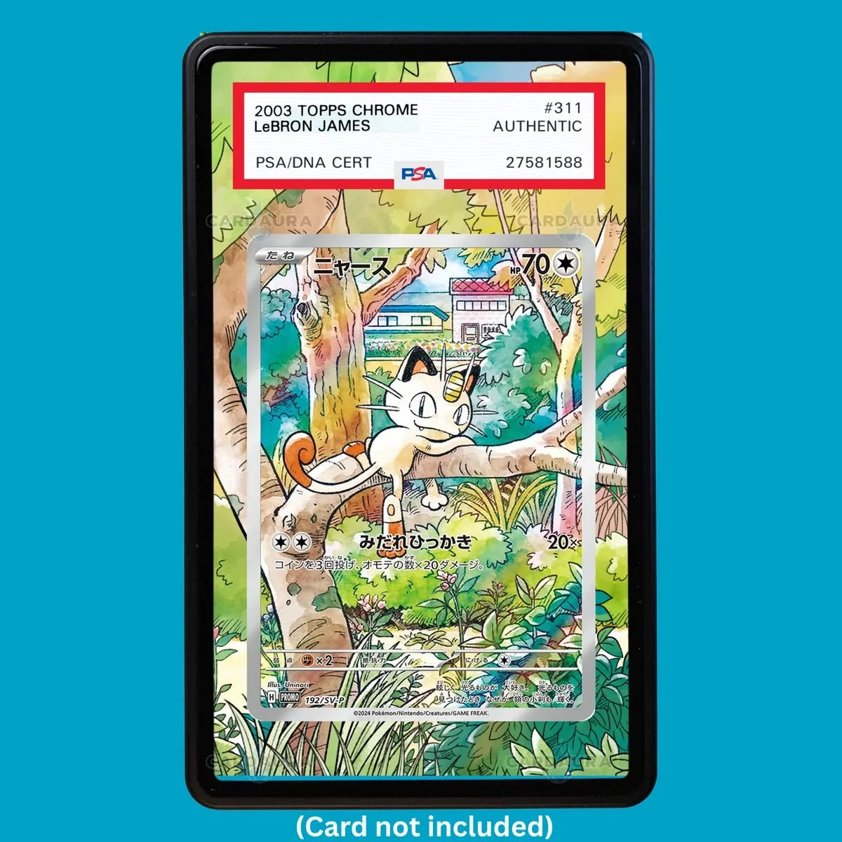 Meowth 106/094 Phantasmal Flames (PSA Graded) Display Case