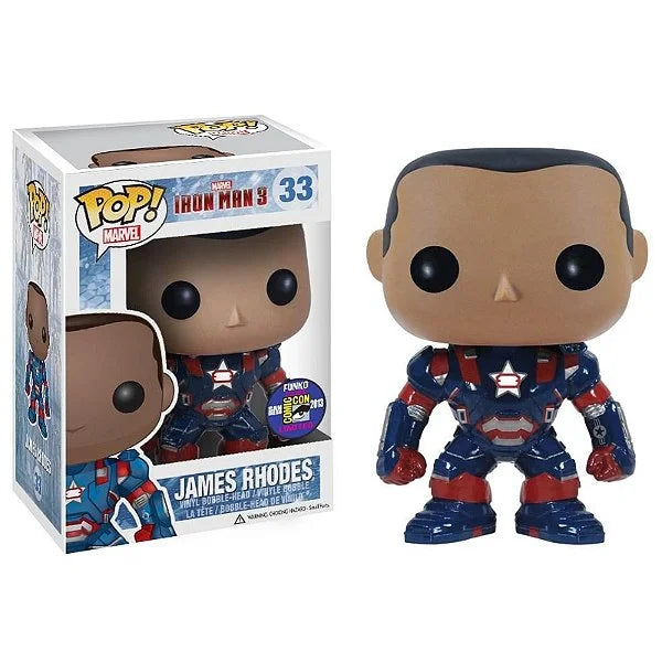 Funko Pop! James Rhodes [#33] 2013 San Diego Comic-Con (SDCC) exclusive limited edition sticker.