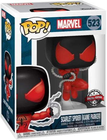 Funko Pop! Marvel: Scarlet Spider (Kaine Parker) #523 bobblehead collectible figure (Special Edition).