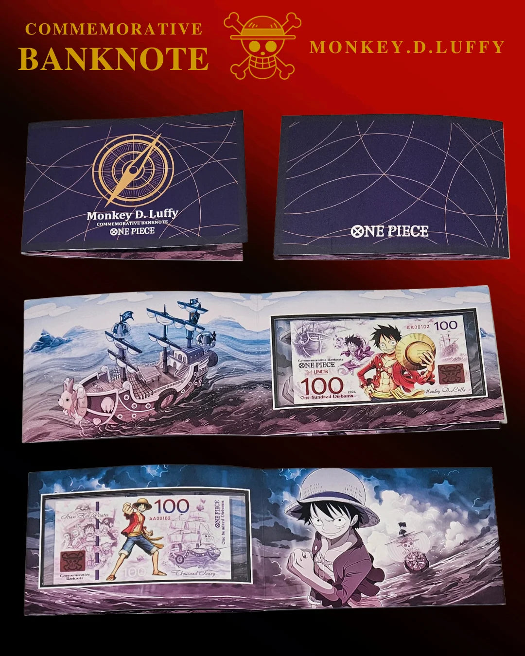 Monkey D. Luffy - 100 Dirhams (Unique Collectable Banknote)