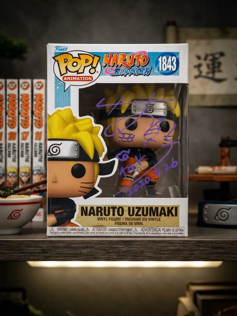 Funko Pop! Animation: Naruto Shippuden - Naruto Uzumaki #1843 SIGNED BY JUNKO TAKEUCHI ( PURPLE COLOR )