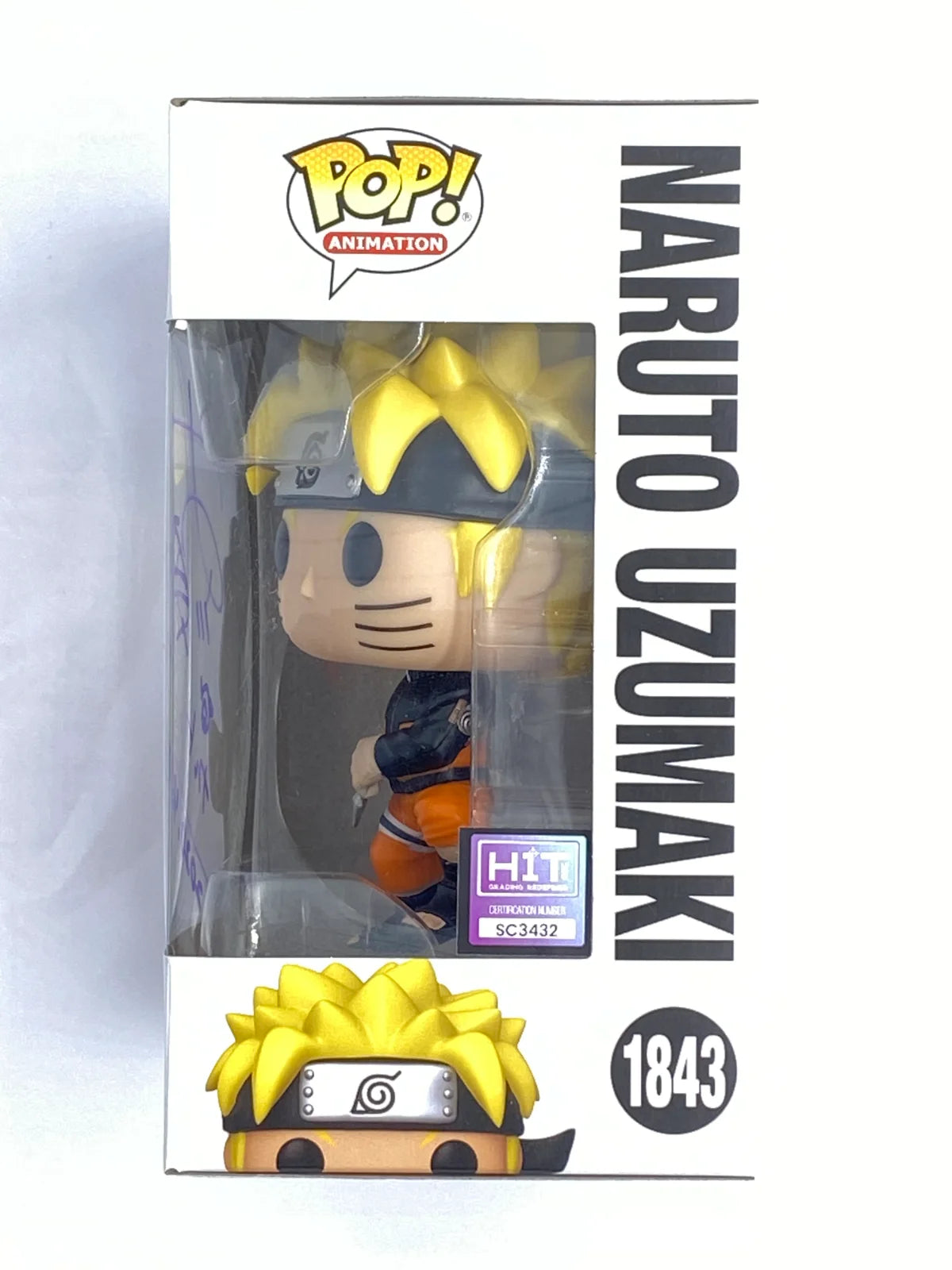 Funko Pop! Animation: Naruto Shippuden - Naruto Uzumaki #1843 SIGNED BY JUNKO TAKEUCHI ( PURPLE COLOR )