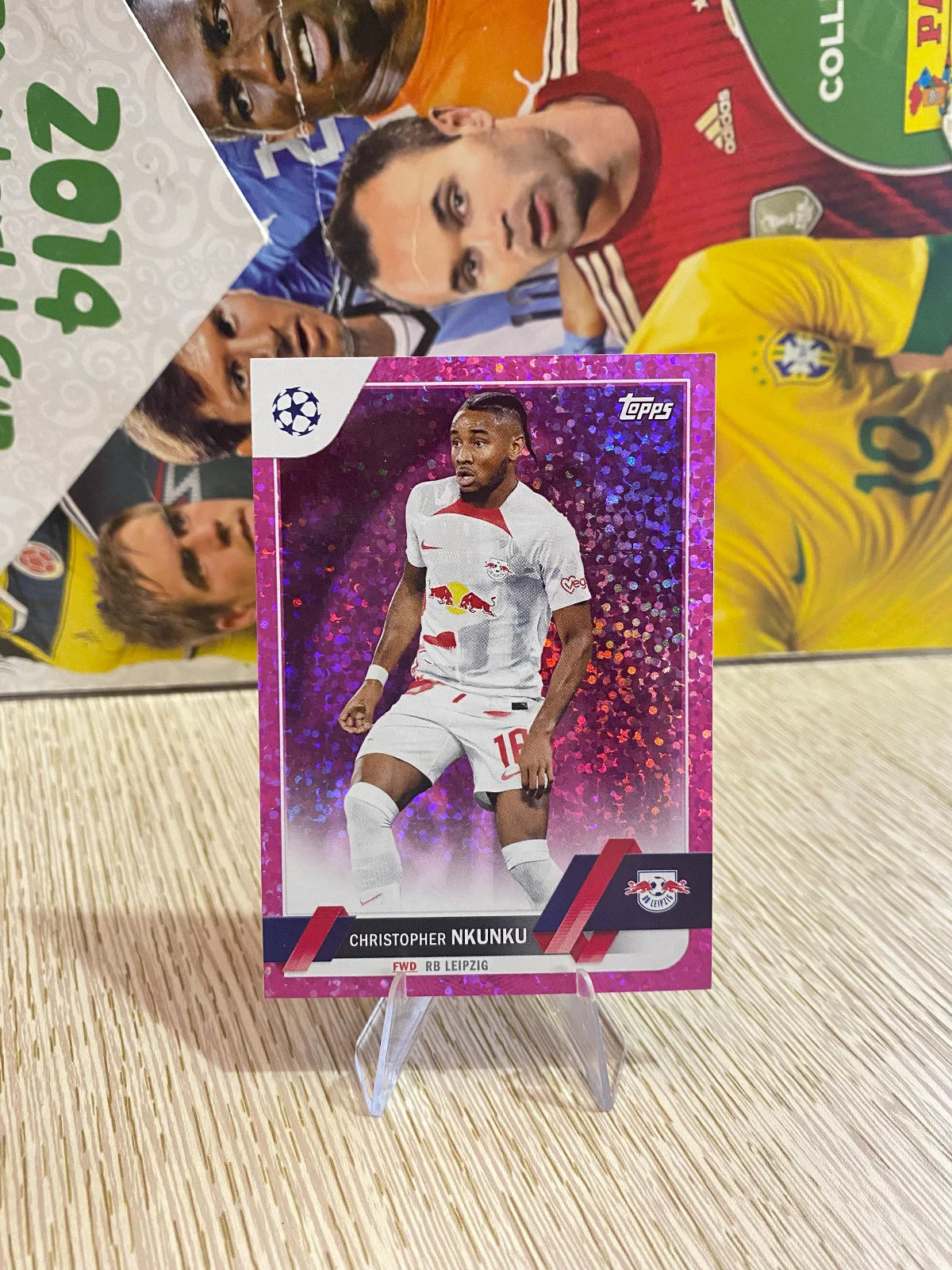 2022-23 Topps UEFA Club Competitions - Pink Sparkle Foil #18 Christopher Nkunku
