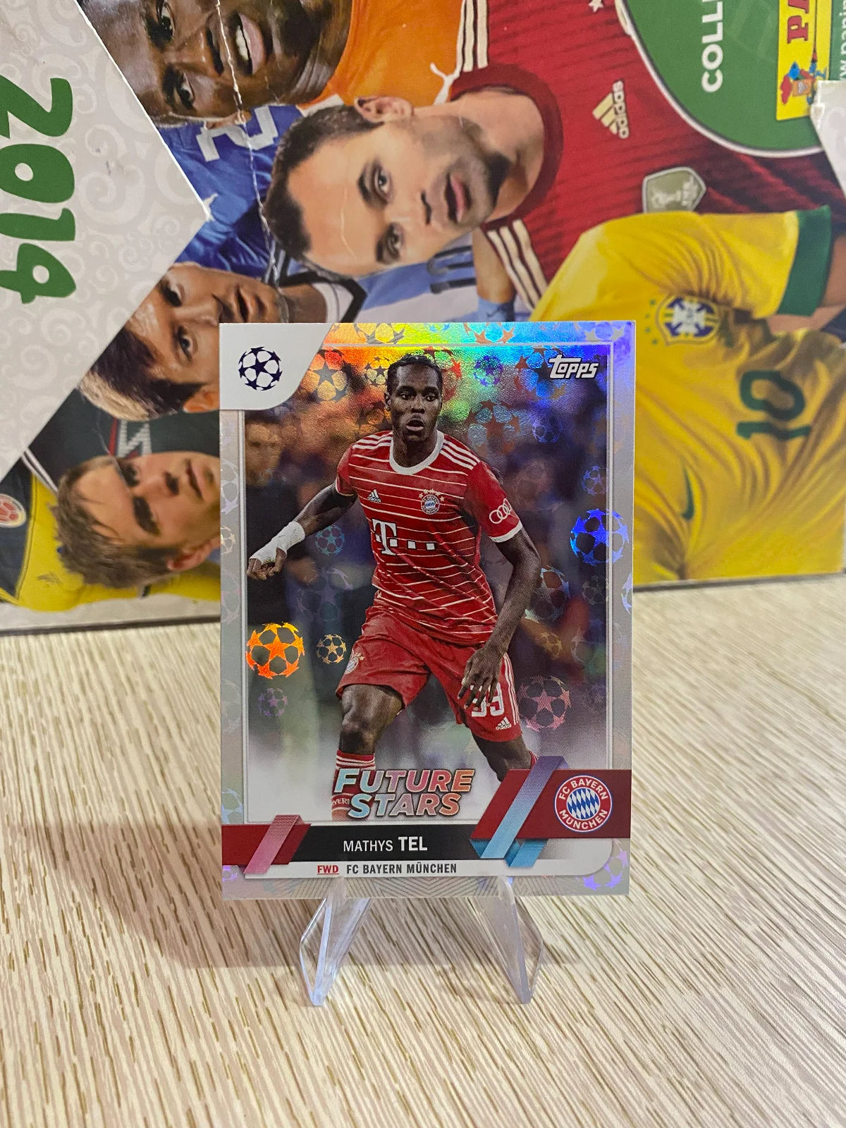 2022-23 Topps UEFA Club Competitions - Starball Foil #197 Mathys Tel Future Stars
