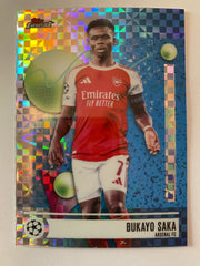 2025-26 Finest UEFA Club Competitions - Checkerboard Refractor #7 Bukayo Saka