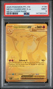 Mega Charizard X ex 130/094 (Phantasmal Flames) — PSA 9