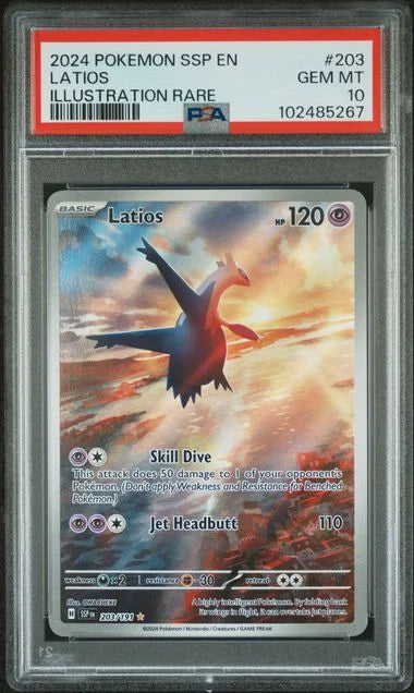 Latios 203/191 (Surging Sparks) — PSA 10