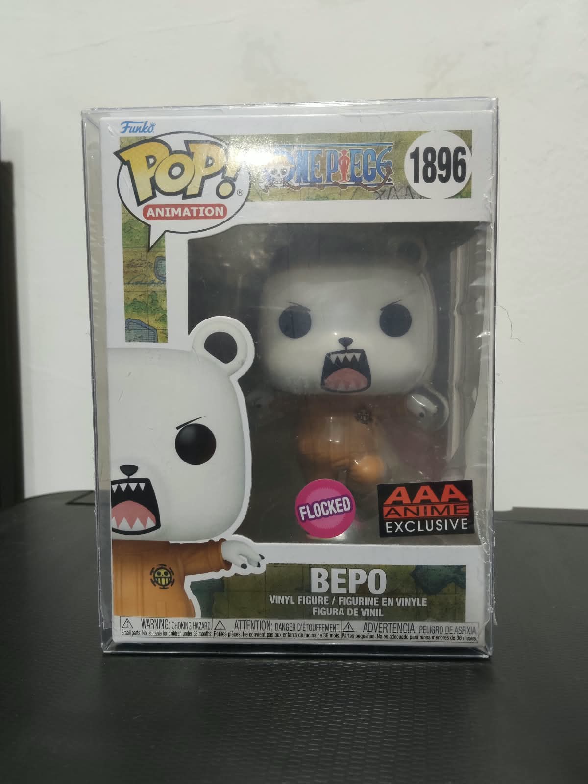 Funko Pop! One Piece: Bepo Flocked #1896 (AAA Exclusive)