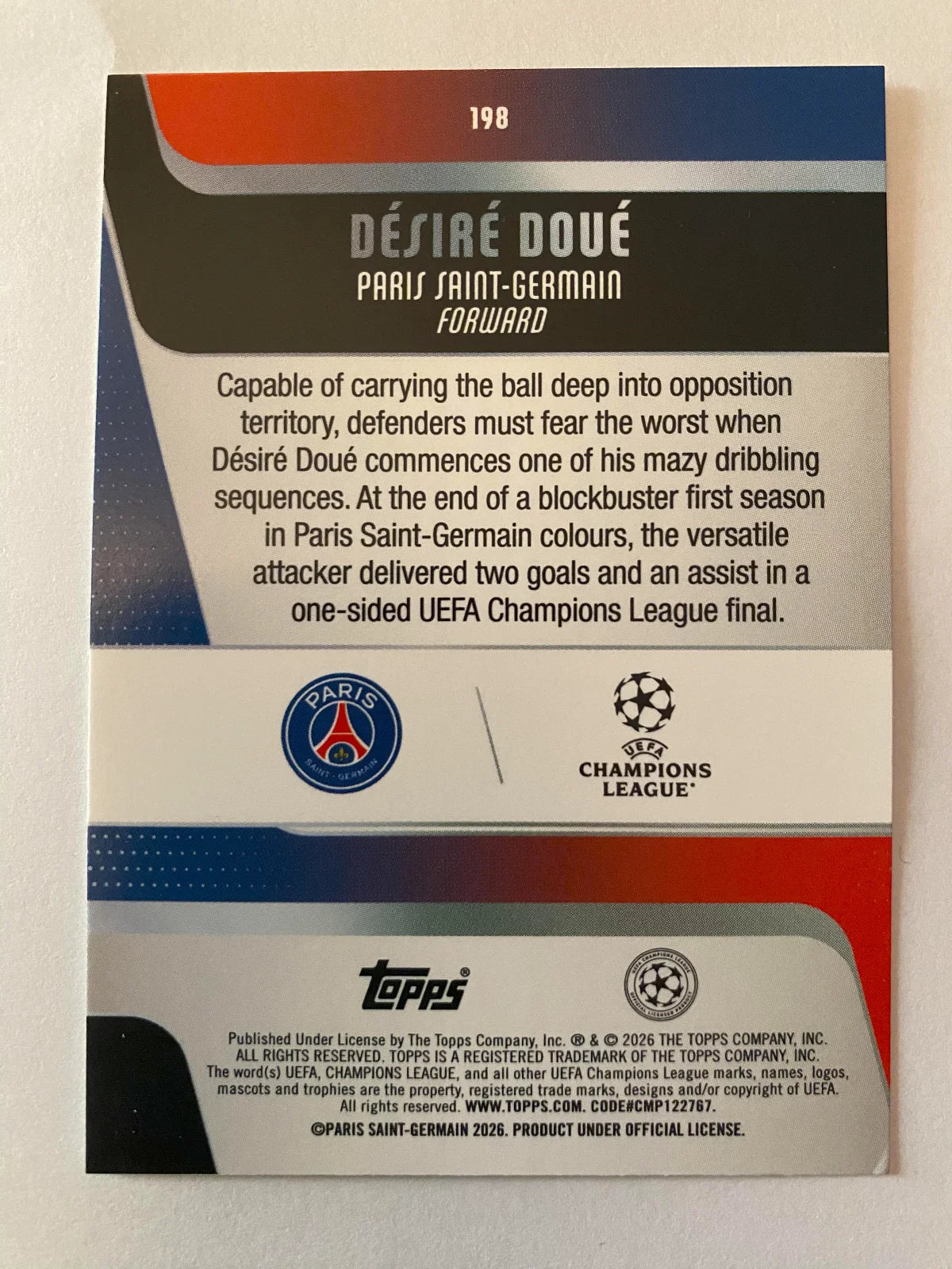 2025-26 Topps UEFA Club Competitions - #198 Désiré Doué