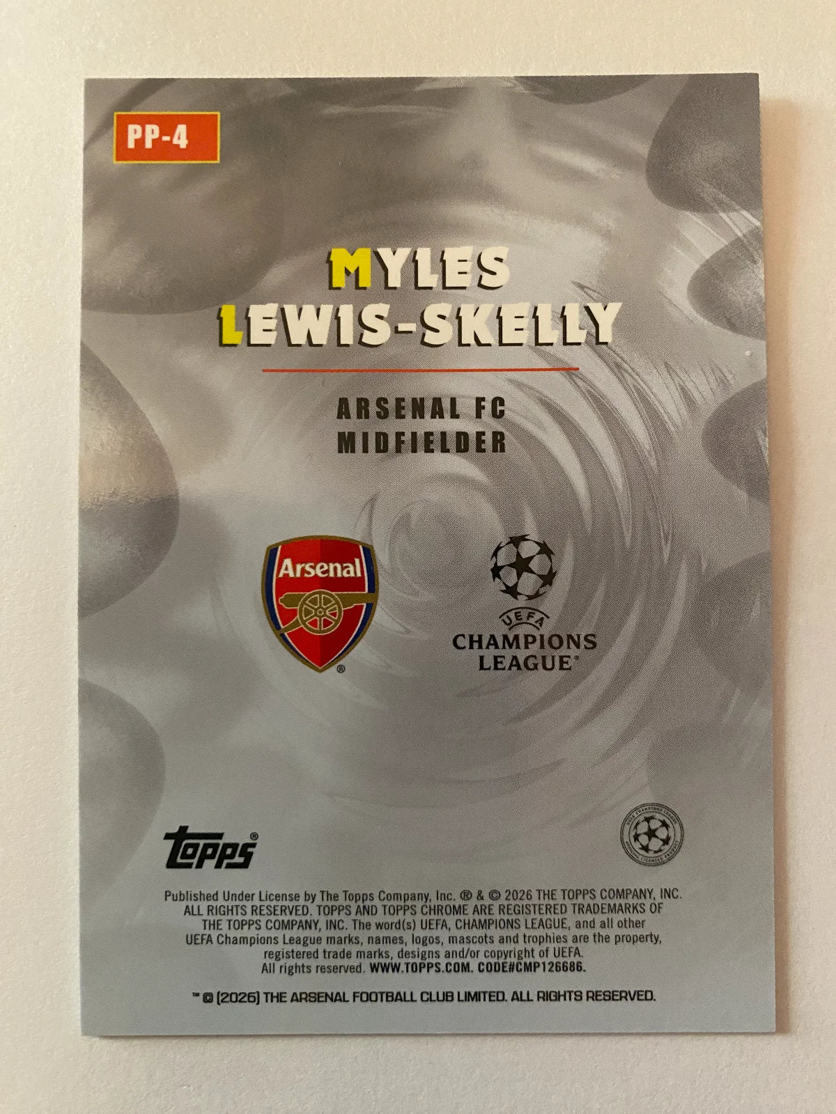 2025-26 Topps Chrome UEFA Club Competitions - Power Players #PP-4 Myles Lewis-Skelly