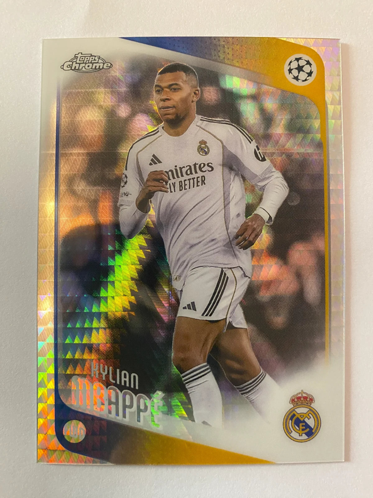 2025-26 Topps Chrome UEFA Club Competitions - Prism Refractor #112 Kylian Mbappé