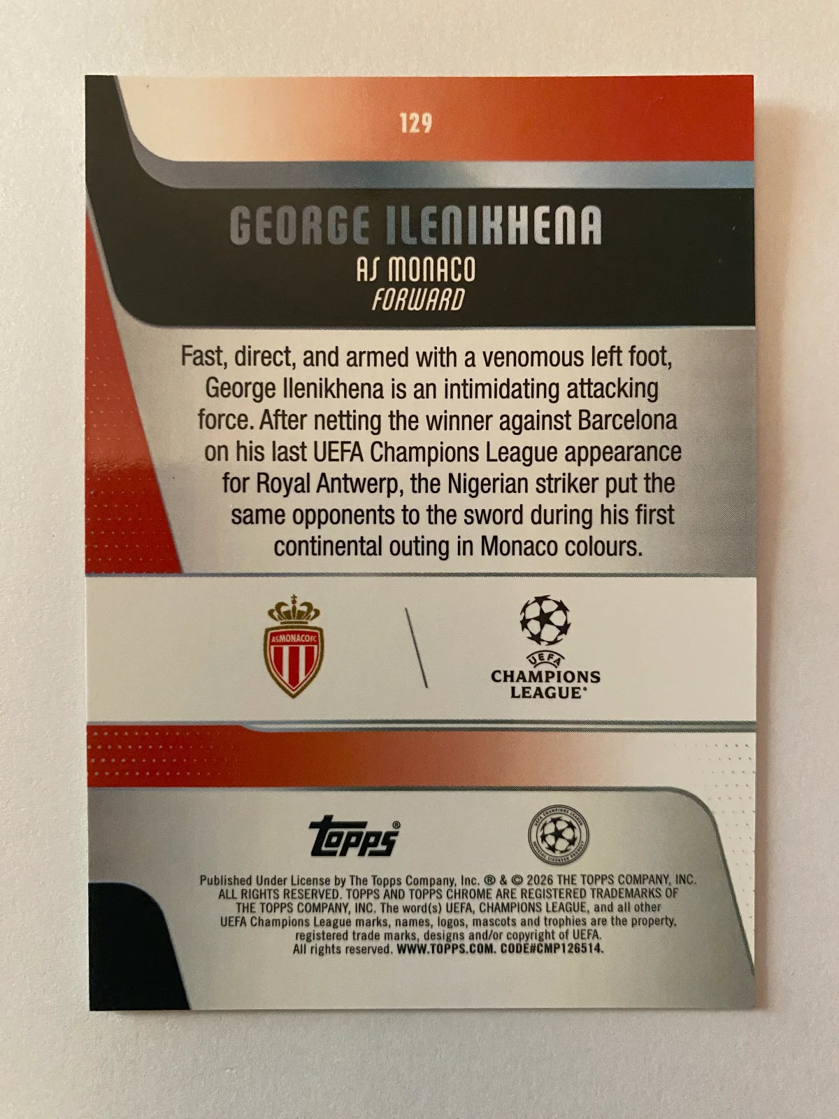 2025-26 Topps Chrome UEFA Club Competitions - #129 George Ilenikhena Future Stars