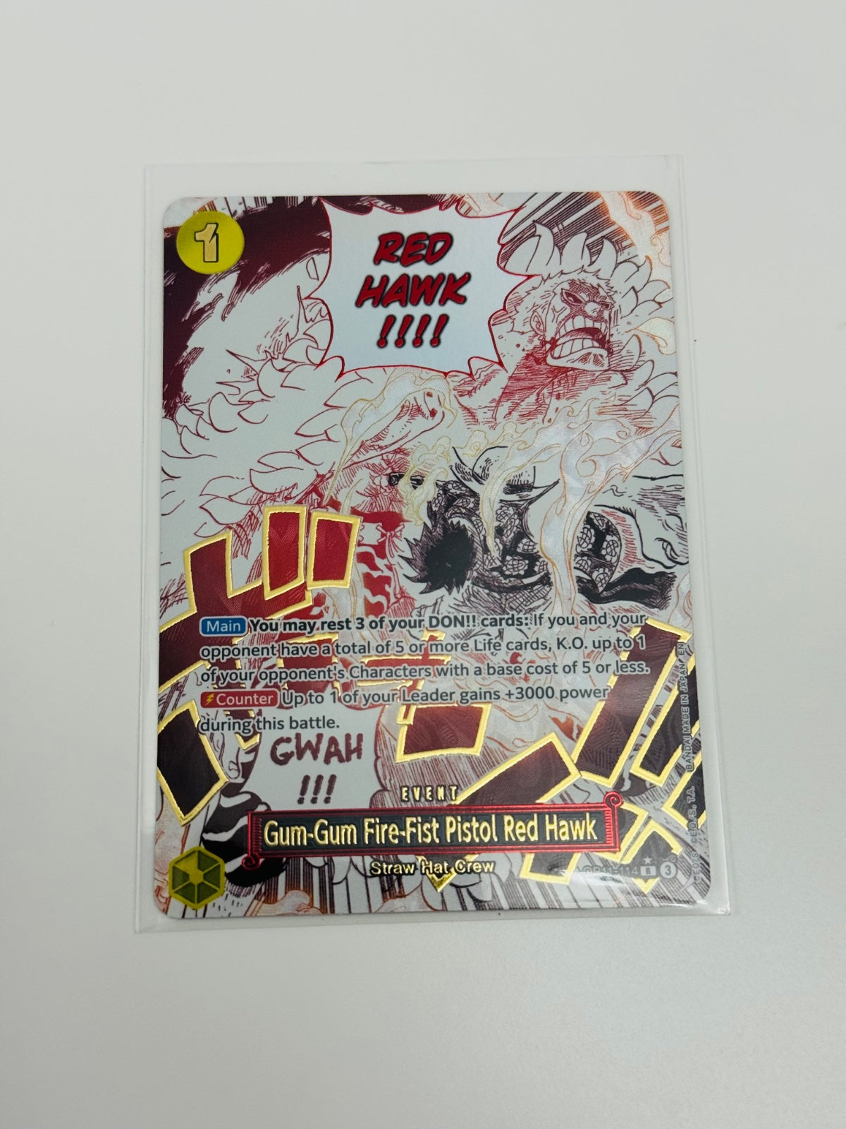 Gum-Gum Fire-Fist Pistol Red Hawk (Alternate Art) OP11-114 (A Fist of Divine Speed)