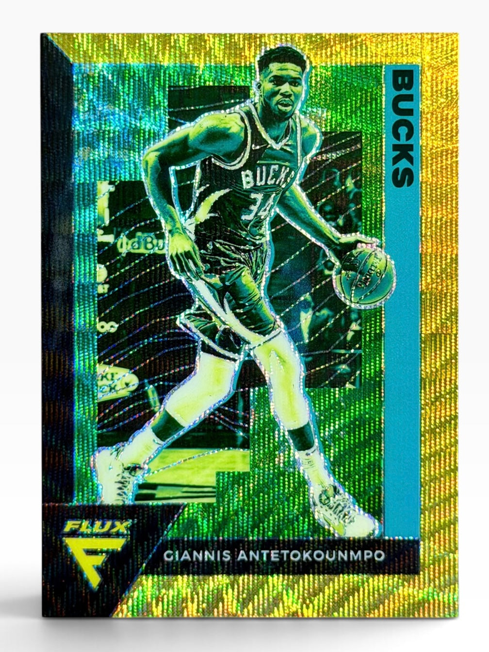 2020-21 Panini Flux Giannis Antetokounmpo Gold Wave