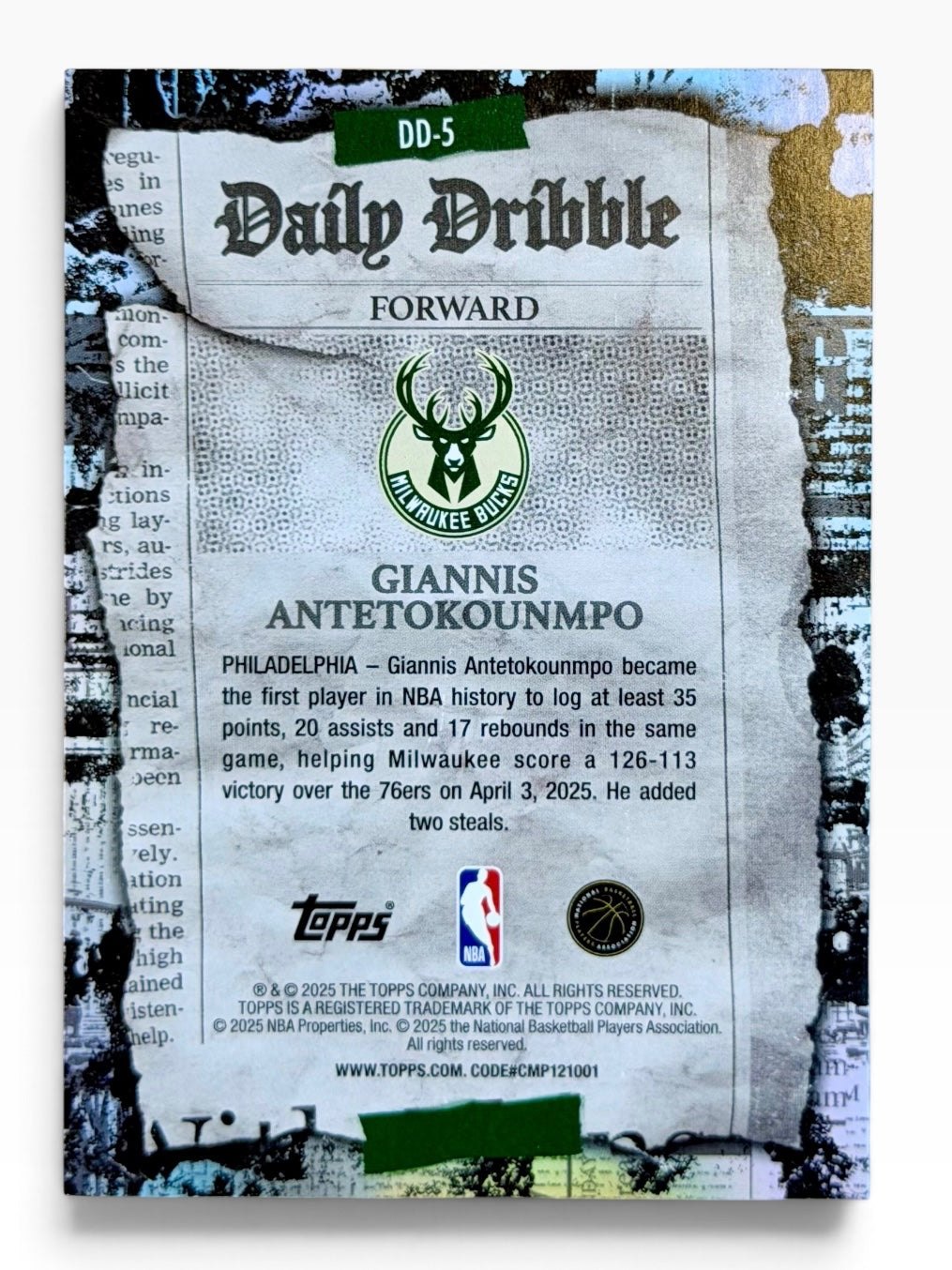 2025-26 Topps Flagship Giannis Antetokounmpo Daily Dribble