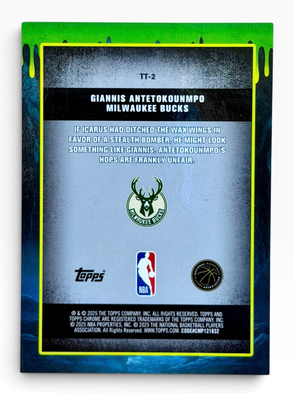 2025-26 Topps Chrome Giannis Antetokounmpo Tall Tales Aqua Refractor /199