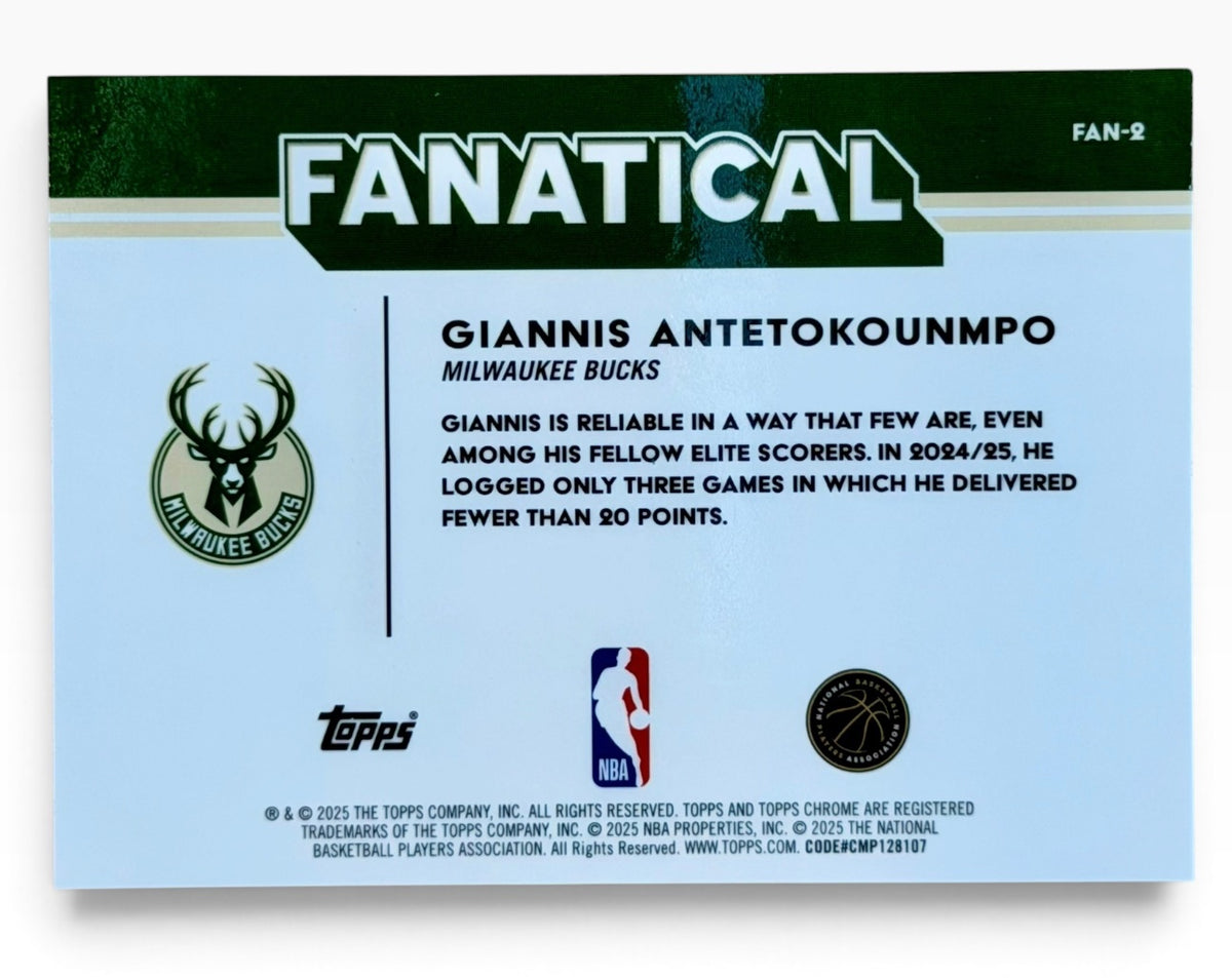 2025-26 Topps Chrome Giannis Antetokounmpo Fanatical