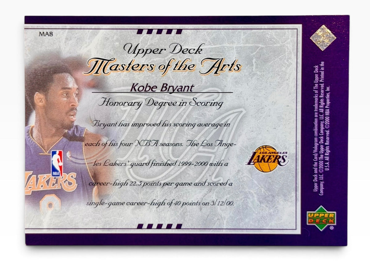 2000-01 Upper Deck Kobe Bryant Masters of the Arts