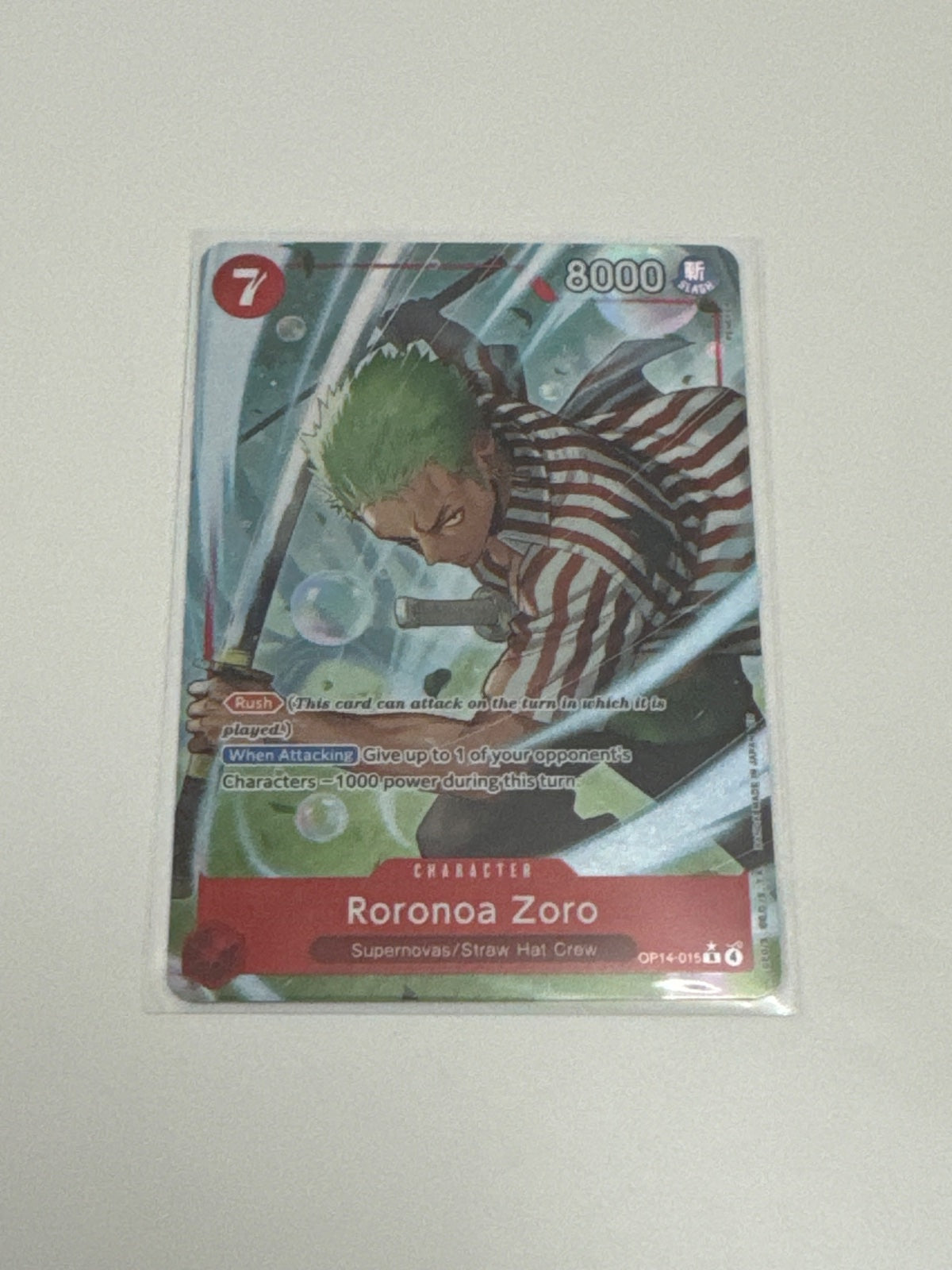 Roronoa Zoro - OP14-015 (Alternate Art) (The Azure Sea's Seven)