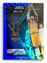 2015-16 Panini Kobe HeroVillian Kobe Bryant Achilles Heartache Blue Holo