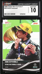 Kimi Antonelli, #018, Topps, 2026, Now Formula 1, CGC 10