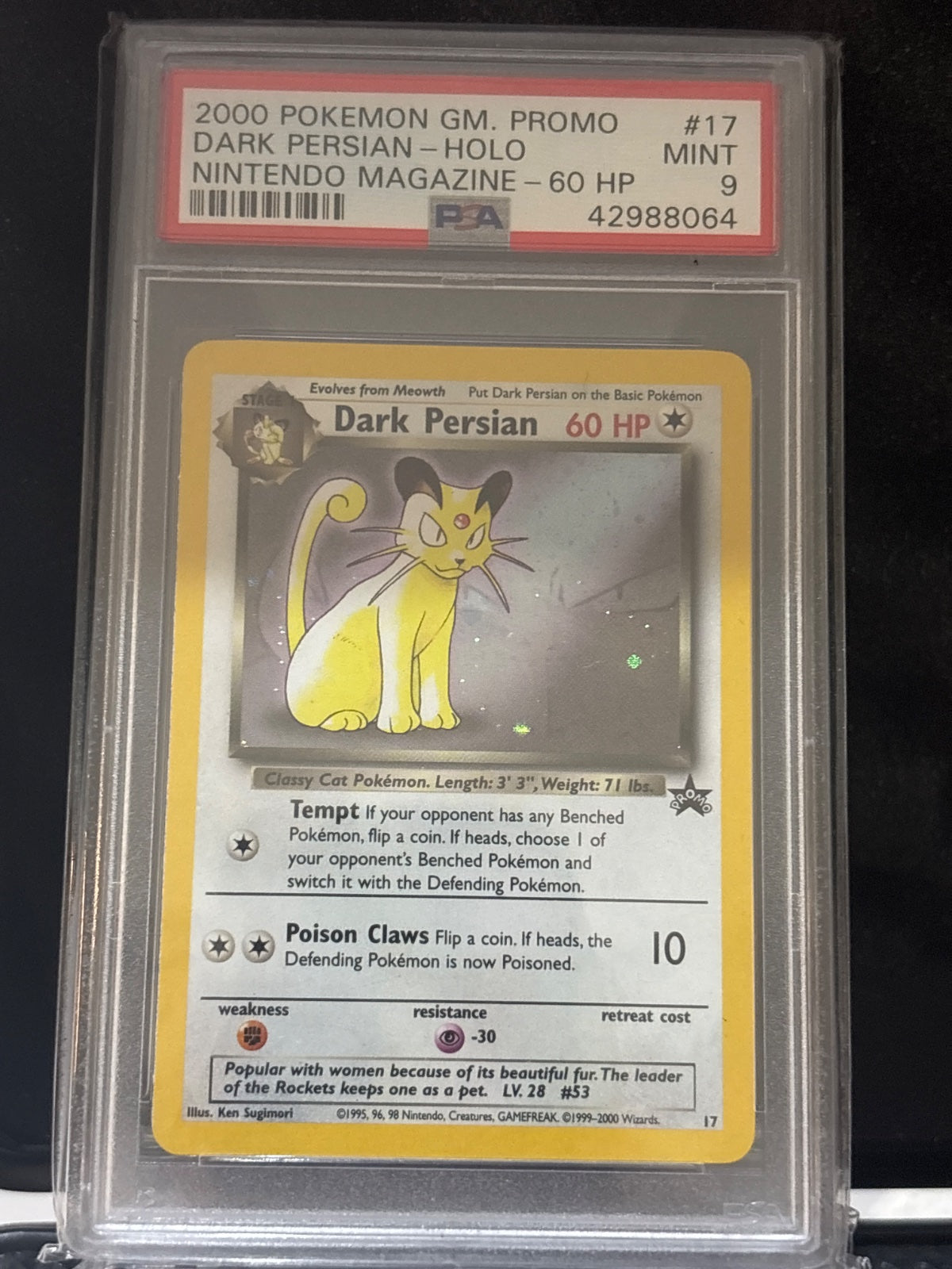 Dark Persian 17/53 (WoTC Promo) — PSA 9