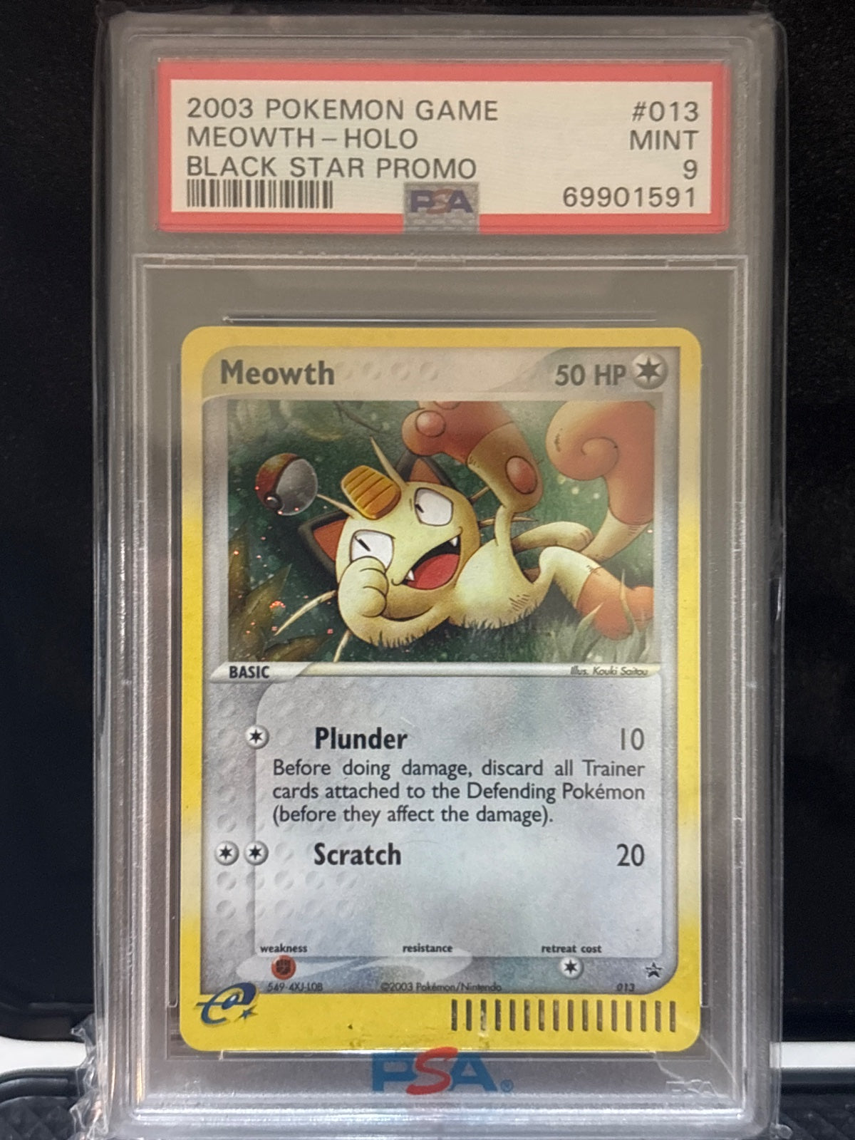Meowth 13 (Nintendo Promos) — PSA 9