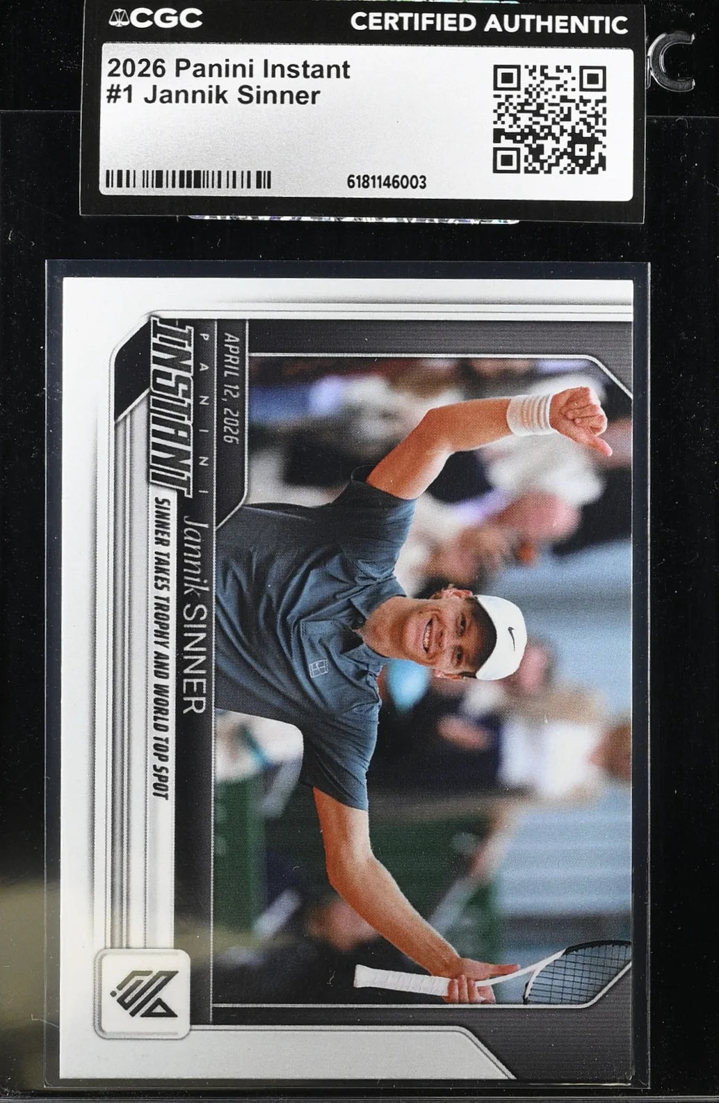 Jannik Sinner, #1, 2026, Panini Instant, CGC AUTHENTIC