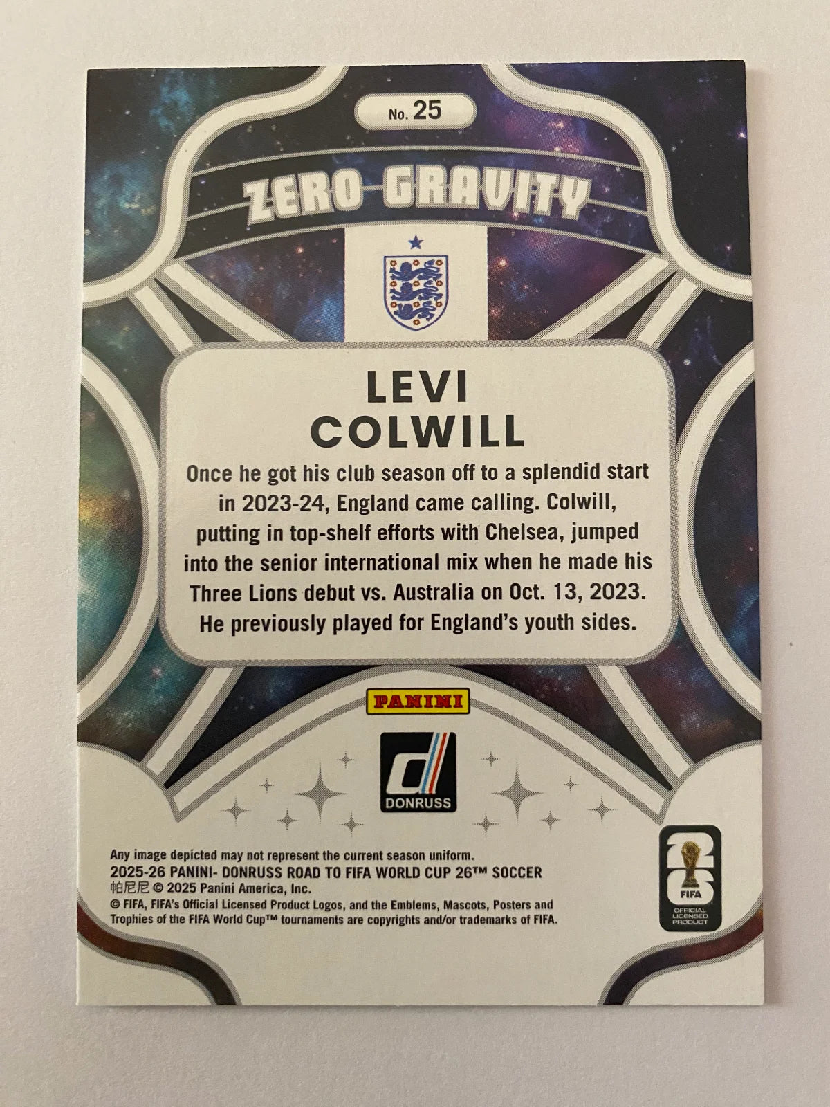 2025-26 Donruss Road to FIFA World Cup - Zero Gravity #25 Levi Colwill