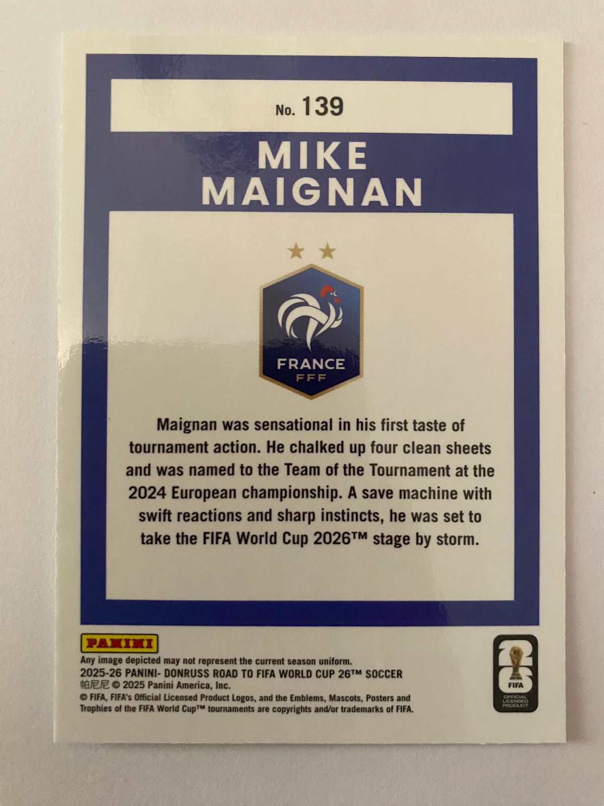 2025-26 Donruss Road to FIFA World Cup - Optic #139 Mike Maignan