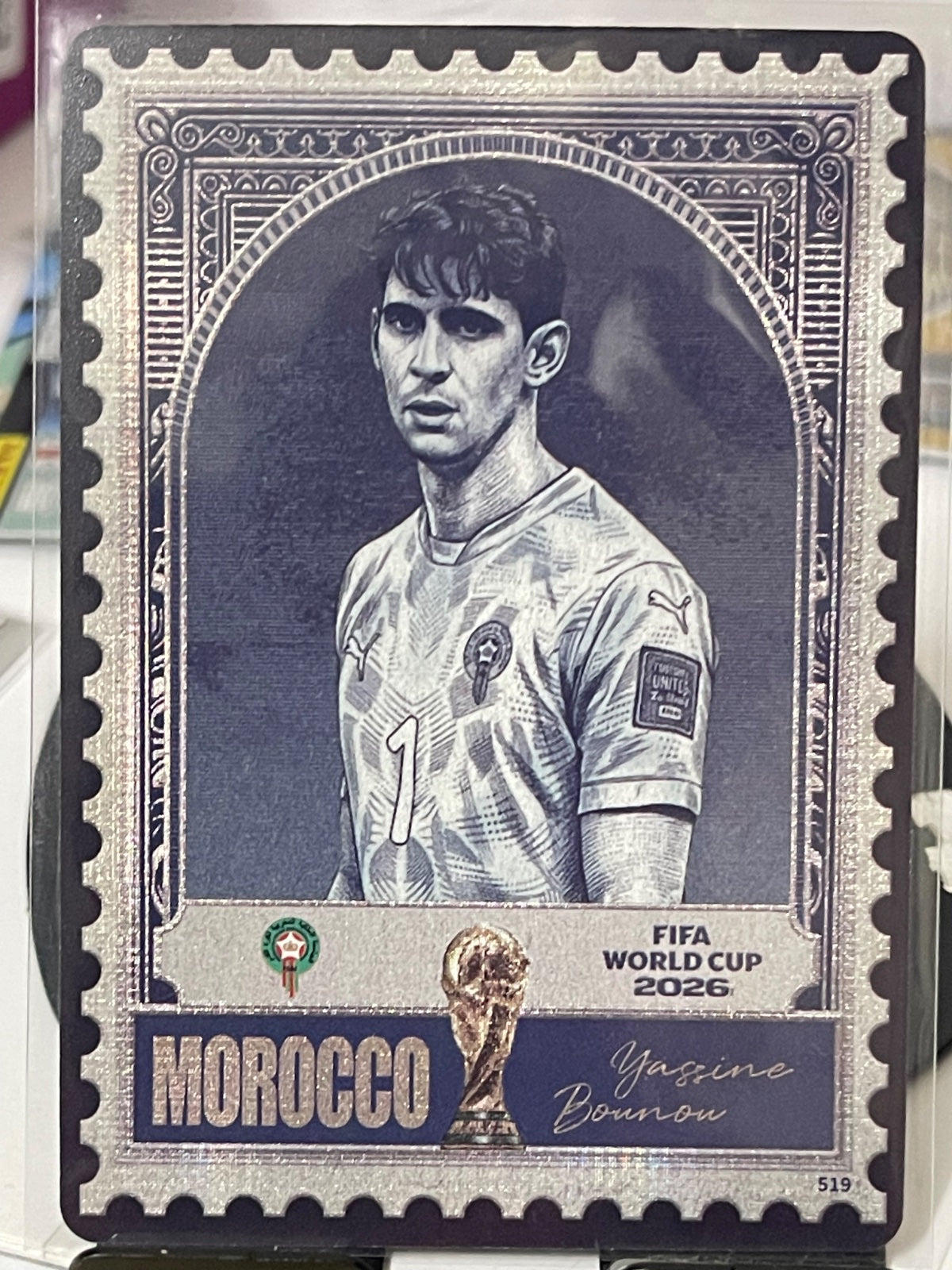 Yassine Bounou, premium stamp design insert card