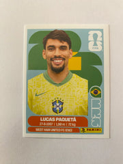 2026 Panini FIFA World Cup Stickers (Blue Fronts w/ White Border) - #BRA9 Lucas Paquetá