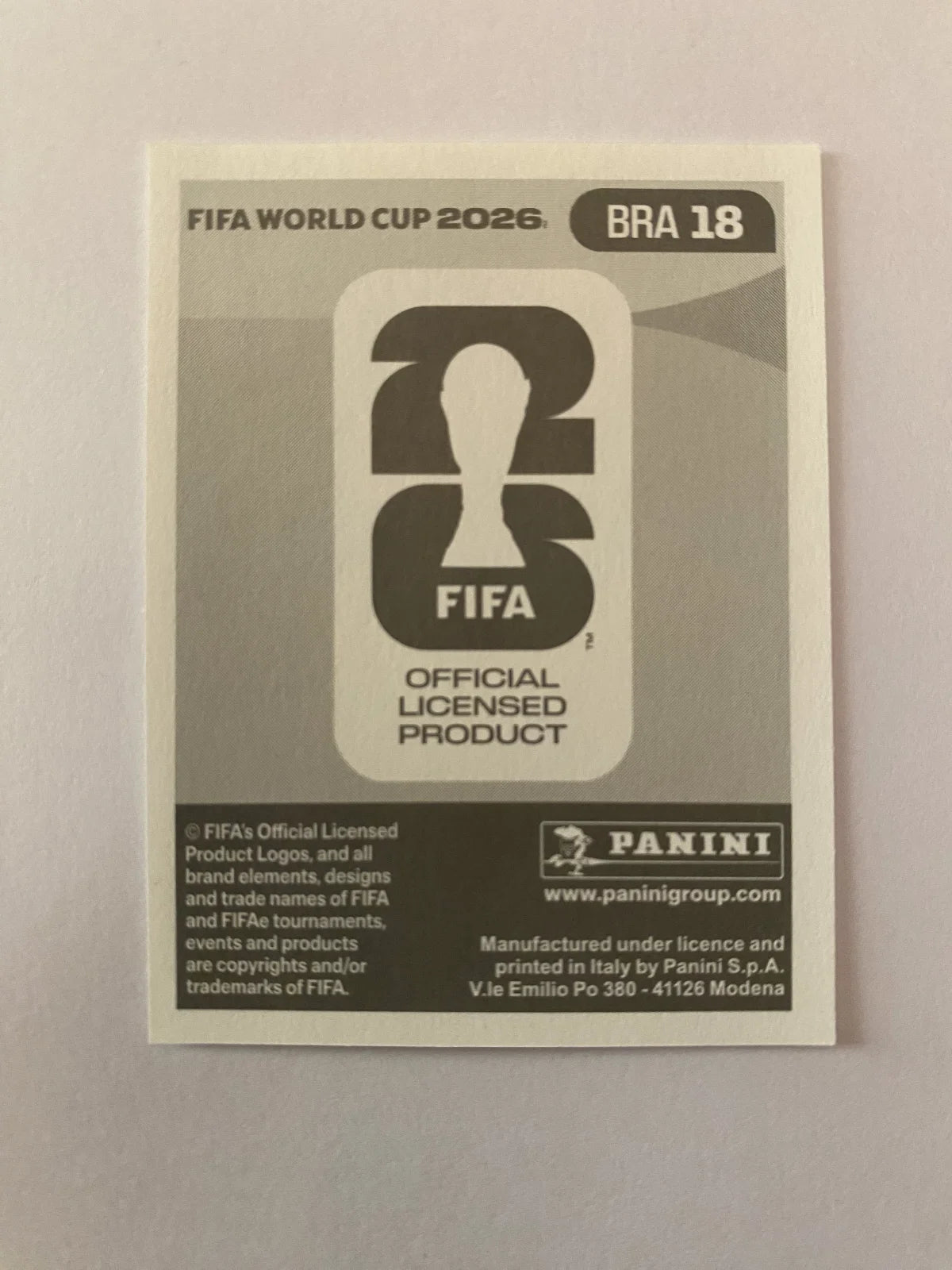 2026 Panini FIFA World Cup Stickers Blue Fronts w/ White Border - #BRA18 Gabriel Martinelli