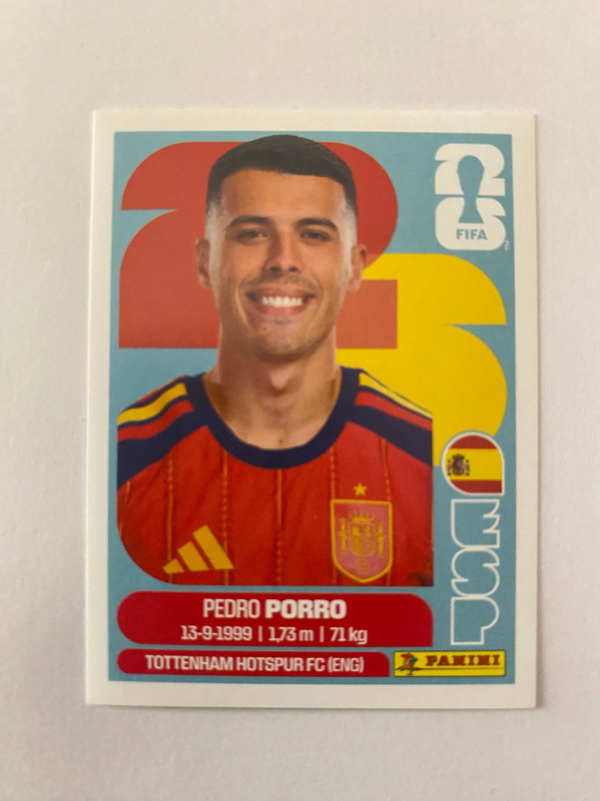 2026 Panini FIFA World Cup Stickers Blue Fronts w/ White Border - #ESP6 Pedro Porro