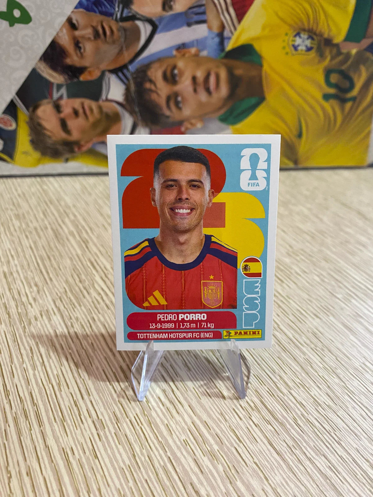 2026 Panini FIFA World Cup Stickers Blue Fronts w/ White Border - #ESP6 Pedro Porro