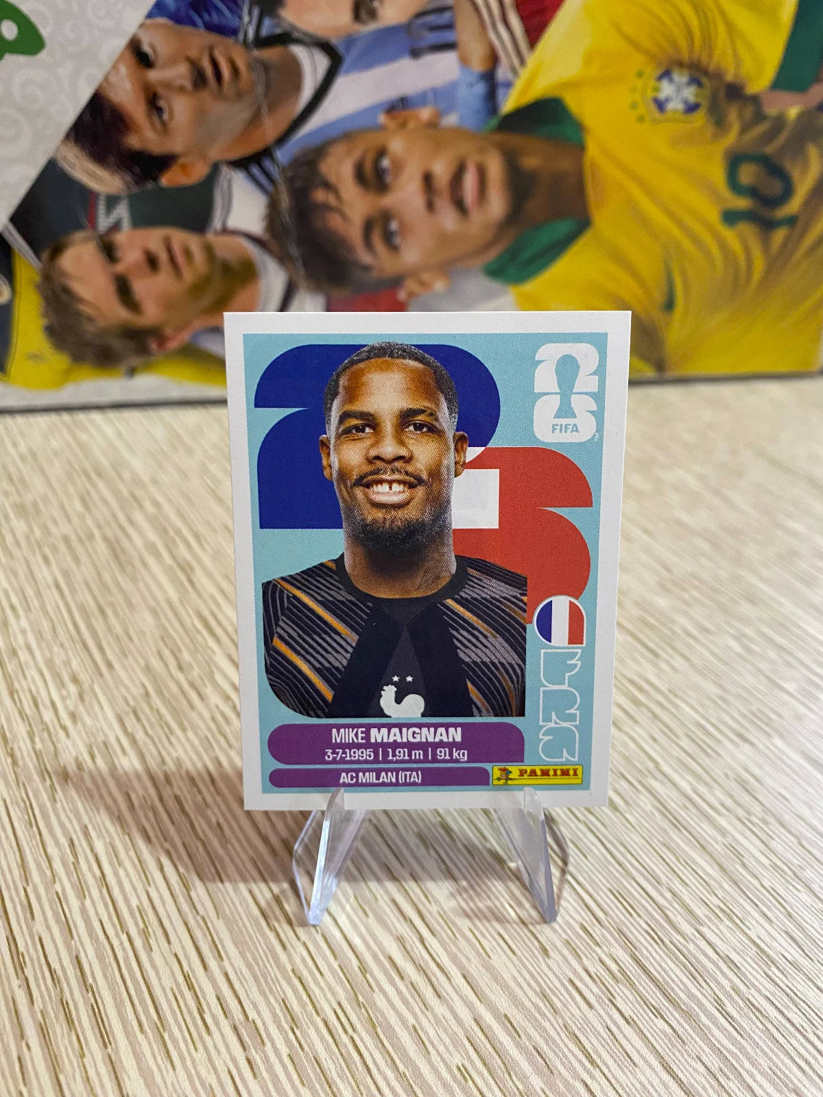 2026 Panini FIFA World Cup Stickers Blue Fronts w/ White Border - #FRA2 Mike Maignan