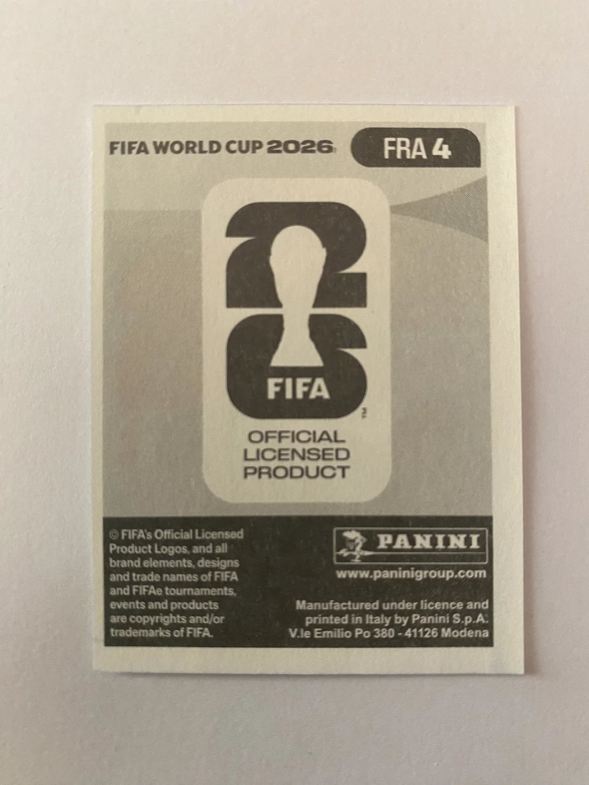 2026 Panini FIFA World Cup Stickers Blue Fronts w/ White Border - #FRA4 William Saliba