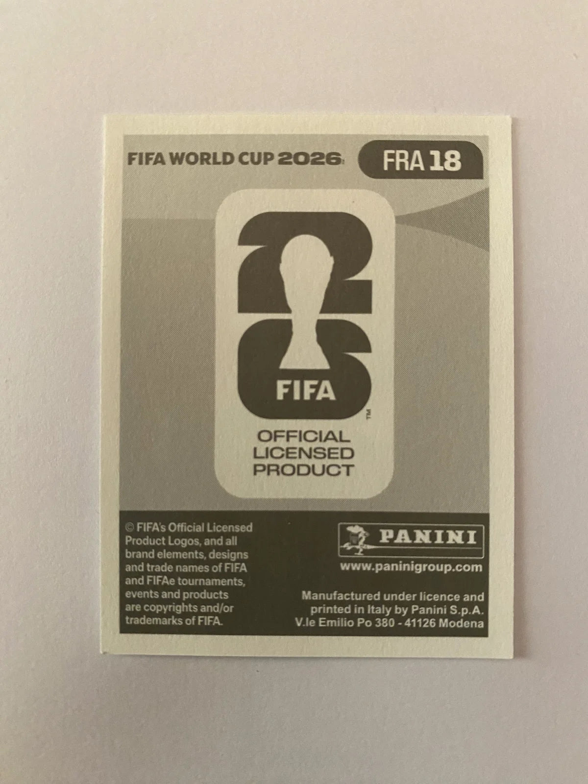 2026 Panini FIFA World Cup Stickers Blue Fronts w/ White Border - #FRA18 Kingsley Coman