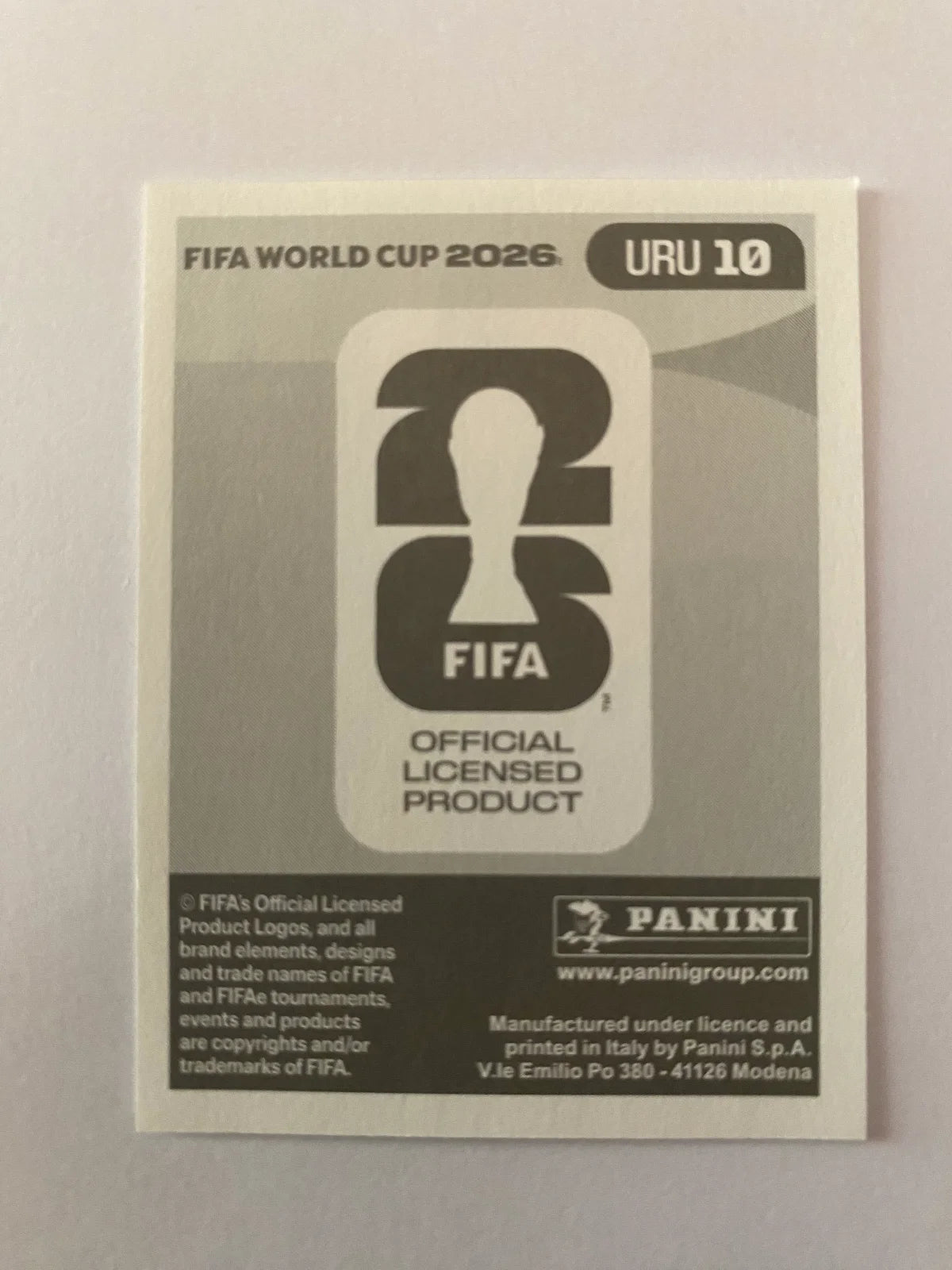 2026 Panini FIFA World Cup Stickers Blue Fronts w/ White Border - #URU10 Federico Valverde