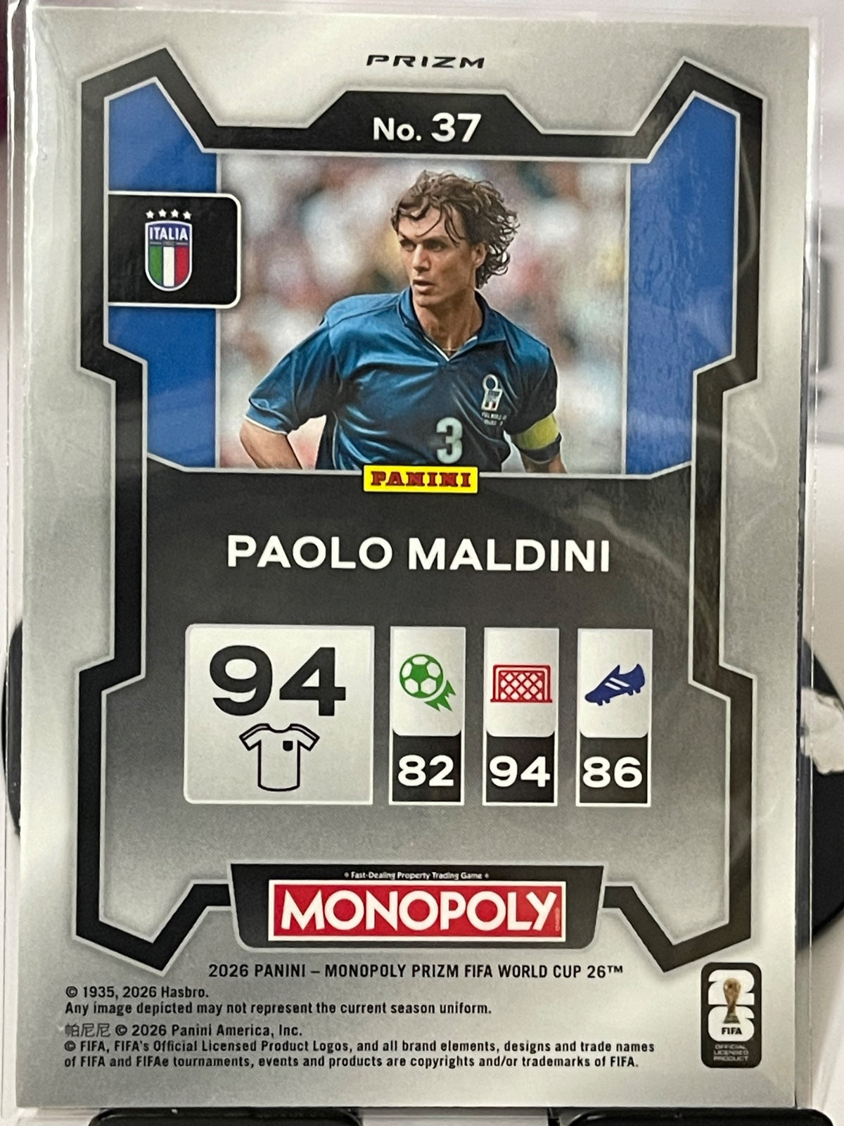 Paolo Maldini Gold Cracked Ice card