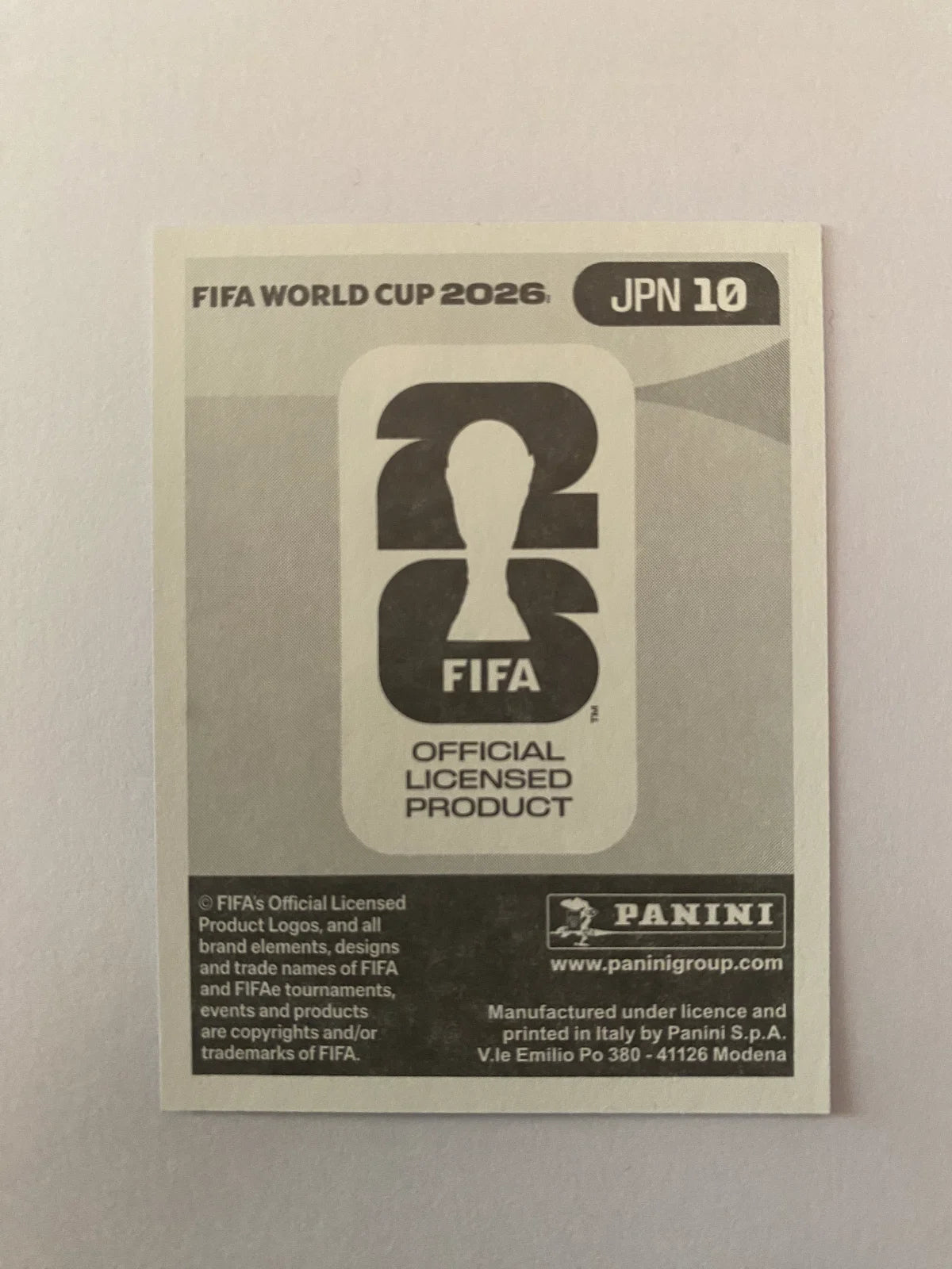 2026 Panini FIFA World Cup Stickers Blue Fronts w/ White Border - Blue #JPN10 Ao Tanaka