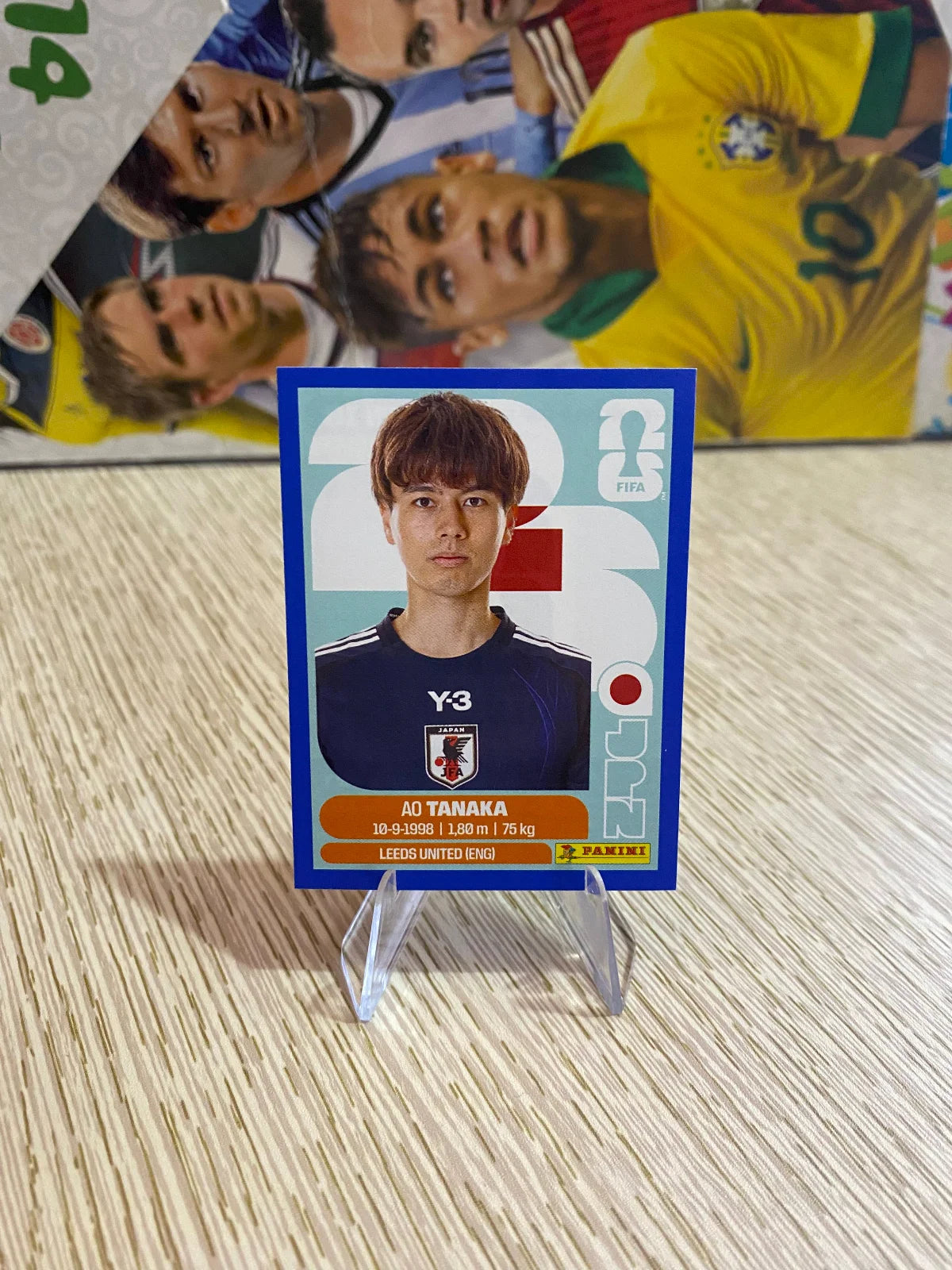 2026 Panini FIFA World Cup Stickers Blue Fronts w/ White Border - Blue #JPN10 Ao Tanaka