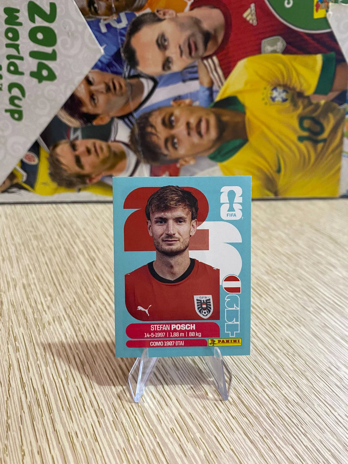 2026 Panini FIFA World Cup Stickers International Edition "Printed in Italy" Back - #AUT7 Stefan Posch