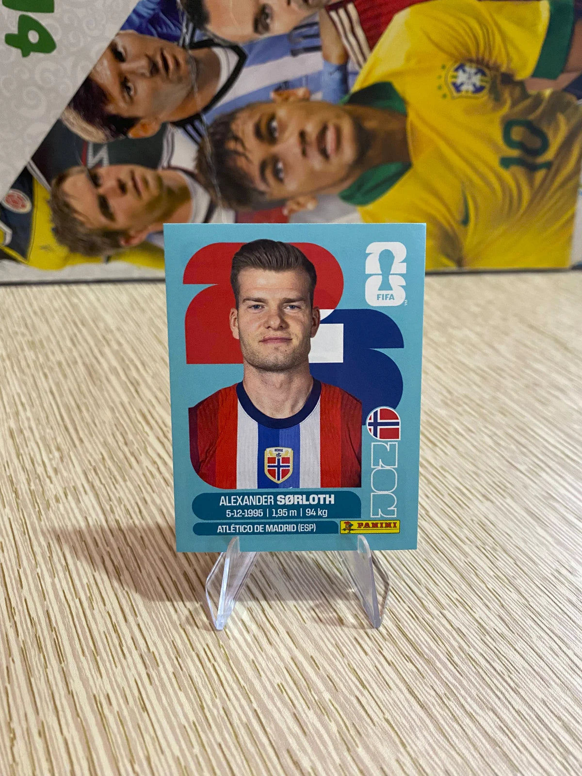 2026 Panini FIFA World Cup Stickers International Edition "Printed in Italy" Back - #NOR16 Alexander Sørloth
