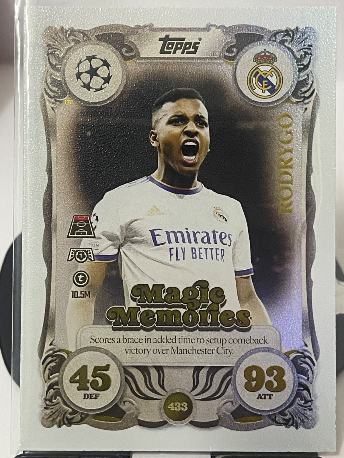 Rodrygo "Magic Memories" from the Topps